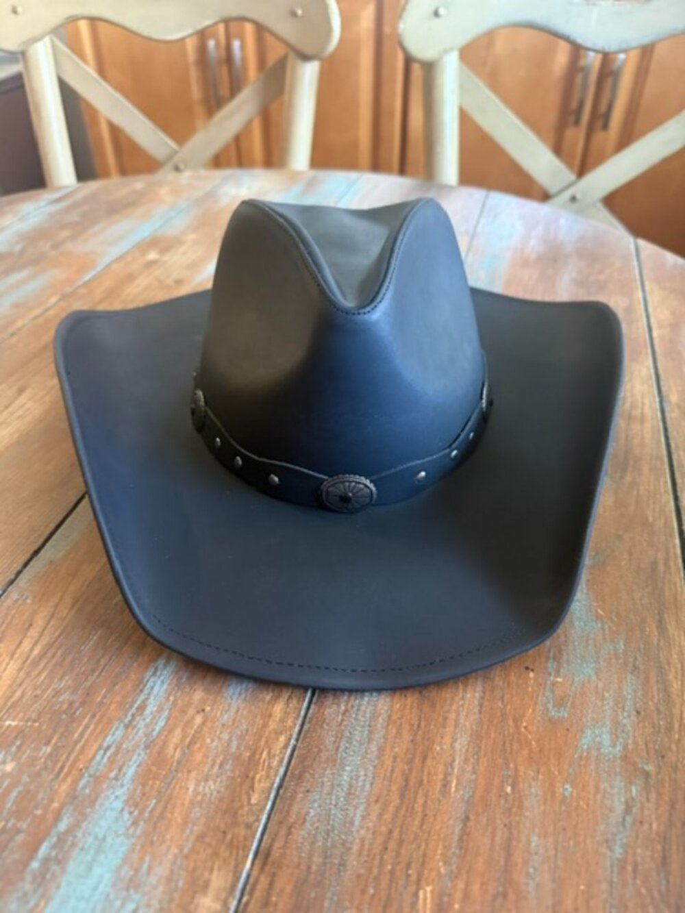 Stetson Rodeo Dr. Roxbury Black Leather Cowboy Hat - Size Small (Excellent!)